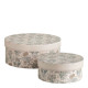 Set de 2 boîtes de rangement Voile de Lin