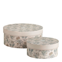Set de 2 boîtes de rangement Voile de Lin