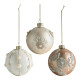 Coffret de 3 boules de Noël Fantaisie en verre