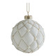 Set of 3 Glass Pearl Christmas Baubles