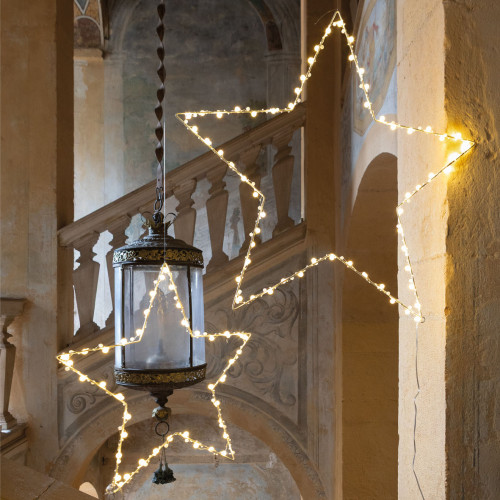 Étoile lumineuse en métal - Grand modèle - H. 70 cm