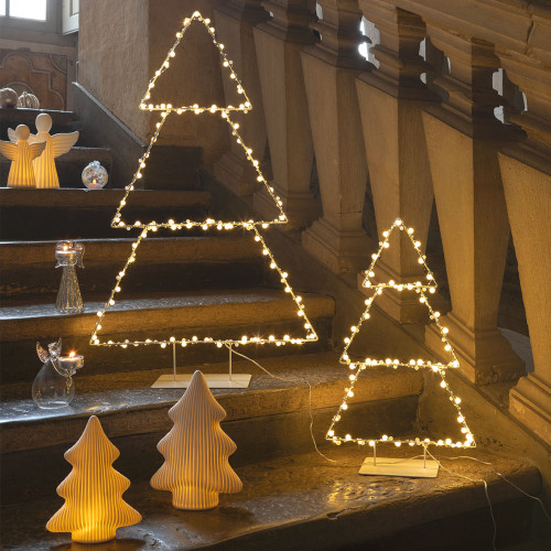 Árbol de Navidad luminoso de metal - Modelo pequeño - Alt. 50 cm