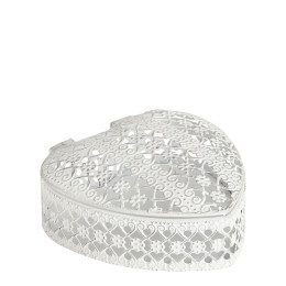 Heart Metal Jewellery Box - Small Size - 14 x 6 cm