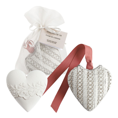 Heart Box and Scented Decoration - Fleur de Cerisier