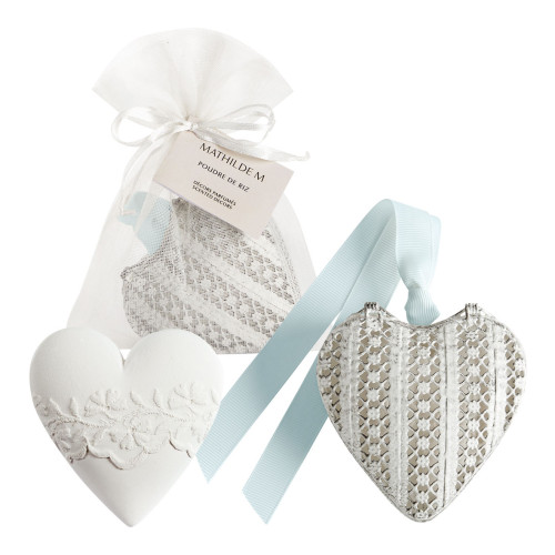 Heart Box and Scented Decoration - Poudre de Riz