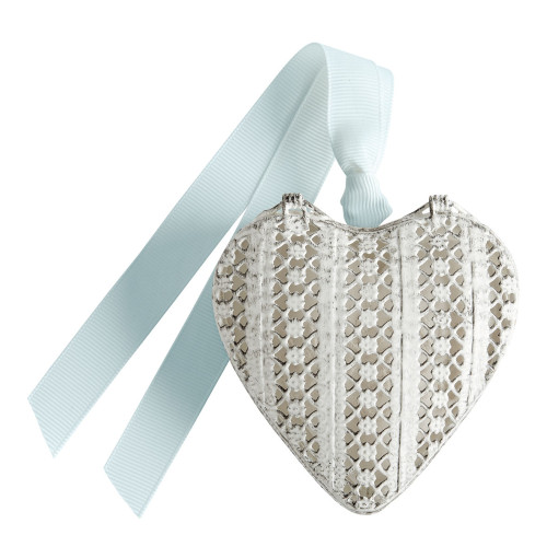 Boîte Cœur et décor parfumé - Poudre de Riz