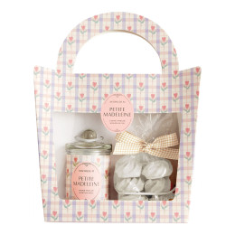 Coffret bougie parfumée 100 g et décors Gourmandises d'Été - Petite Madeleine