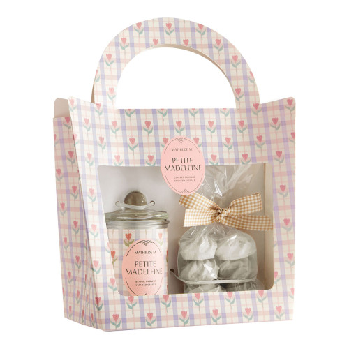 Coffret bougie parfumée 100 g et décors Gourmandises d'Été - Petite Madeleine