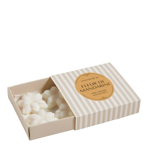 Coffret de 4 décors fondants en cera perfumada - Fleur de Mandarine
