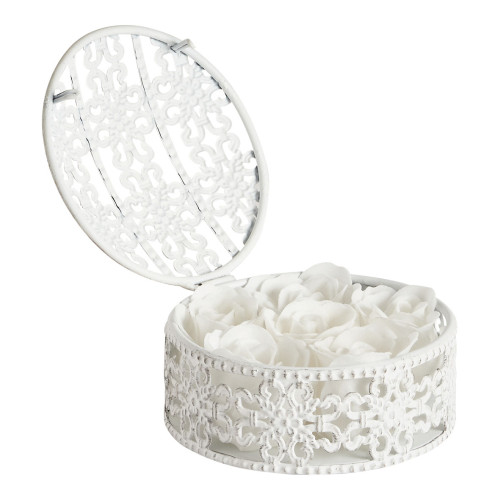 Scented Set of 6 White Soap Roses