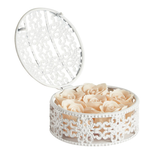 Coffret parfumé de 6 roses de savon nude