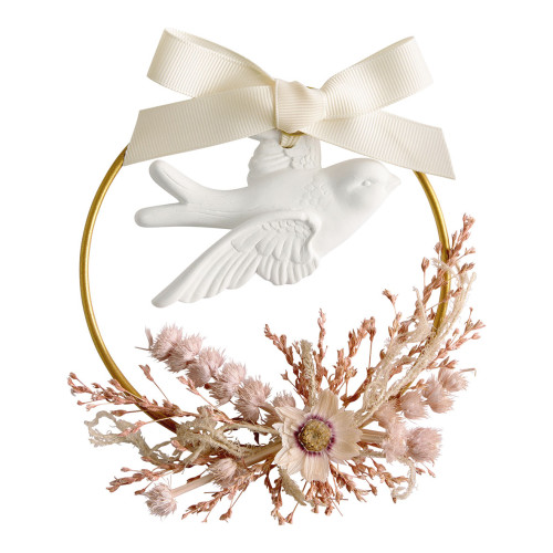 Corona floral Paloma perfumada - Bois de Cachemire