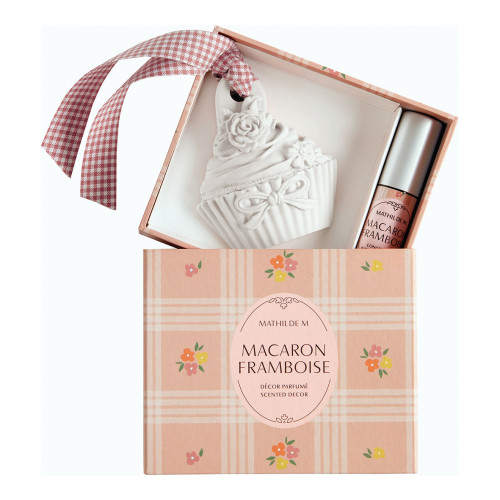 Décor parfumé et concentré de parfum Gourmandises d'Été - Macaron Framboise