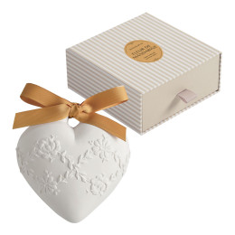 Scented Decoration Large Embroidered Heart - Fleur de Mandarine