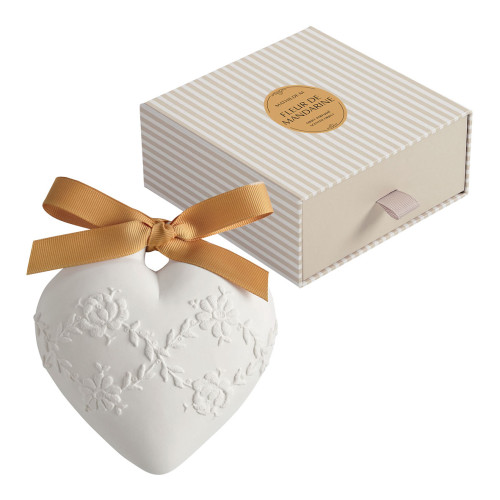 Décor profumato Grande Cuore ricamato - Fleur de Mandarine