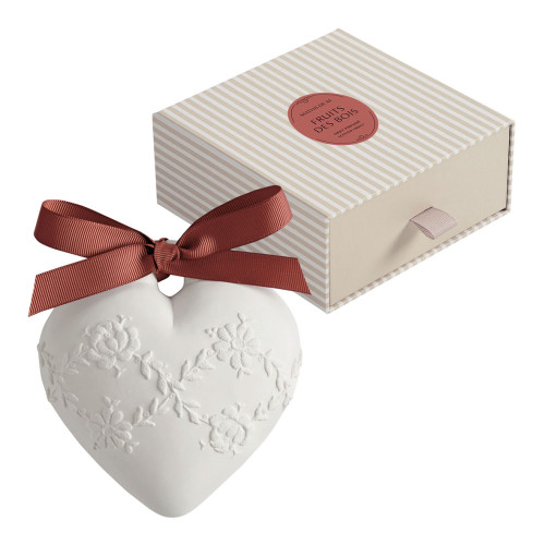 Décor parfumé Grand Cœur brodé - Fruits des Bois