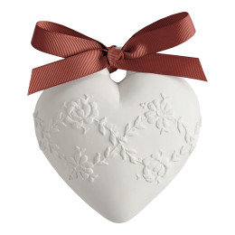 Décor parfumé Grand Cœur brodé - Fruits des Bois