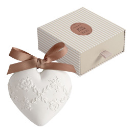Décor profumato Grande Cuore ricamato - Rose Élixir