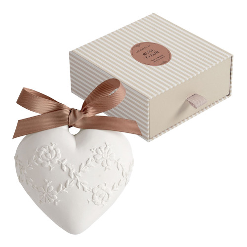 Scented Decoration Large Embroidered Heart - Rose Élixir