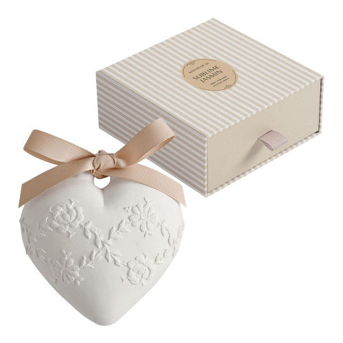 Décor parfumé Grand Cœur brodé - Sublime Jasmin