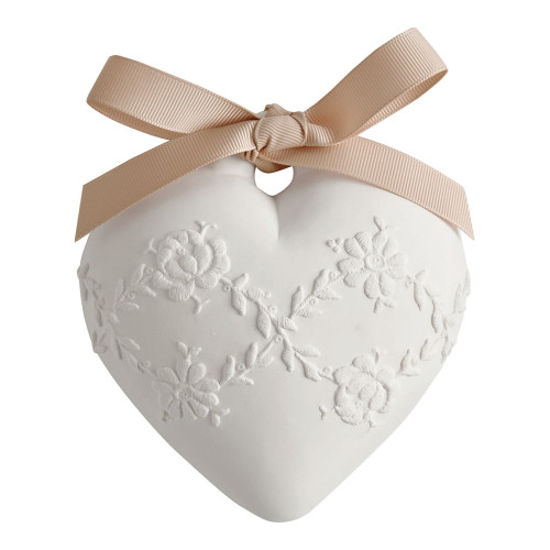 Decoro profumato Grande Cuore ricamato - Sublime Jasmin