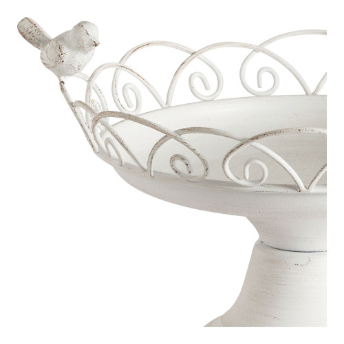 Round Pedestal Tray Oiseaux in Metal - ⌀ 25.5 x 18 cm
