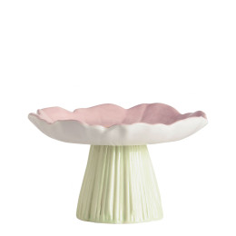 Plateau sur pied Tulipe en céramique - Petit modèle - ⌀ 17 x 10,7 cm