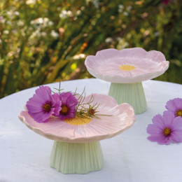 Plateau sur pied Tulipe en céramique - Petit modèle - ⌀ 17 x 10,7 cm