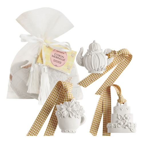 Pochon de 3 décors parfumés Gourmandises d'Été - Citron Meringué