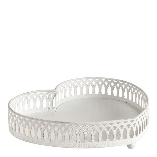 Set de 2 plateaux Cœur en métal