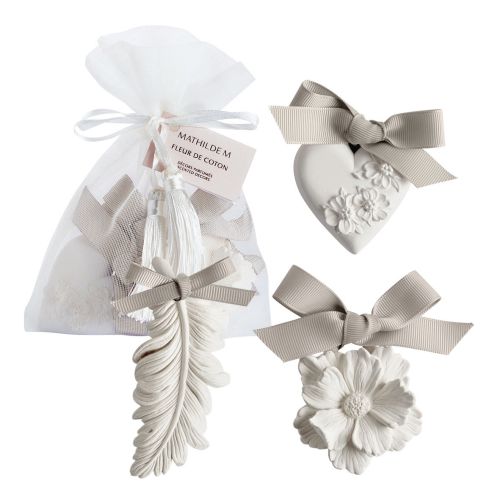 Pouch of 3 Scented Decorations - Fleur de Coton