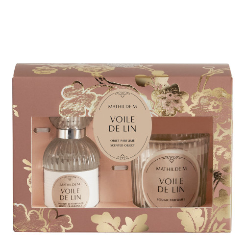 Trésor de Fleurs home fragrance and scented candle gift set - Voile de Lin
