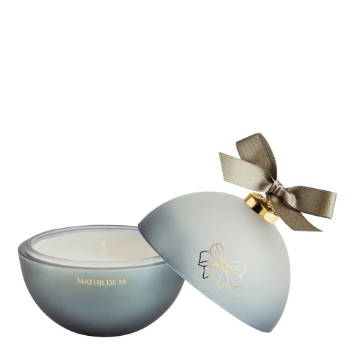 Bougie parfumée Boule de Noël Rubans de Fête 210 g - Musc Irisé