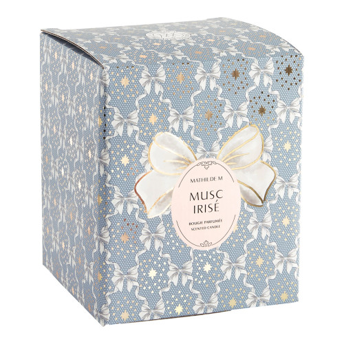 Bougie parfumée Boule de Noël Rubans de Fête 210 g - Musc Irisé