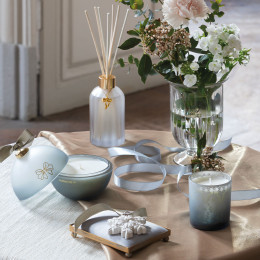 Bougie parfumée Rubans de Fête 160 g - Musc Irisé