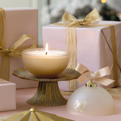 Vela perfumada en forma de bola de Navidad Rubans de Fête 210 g - Orange Cannelle