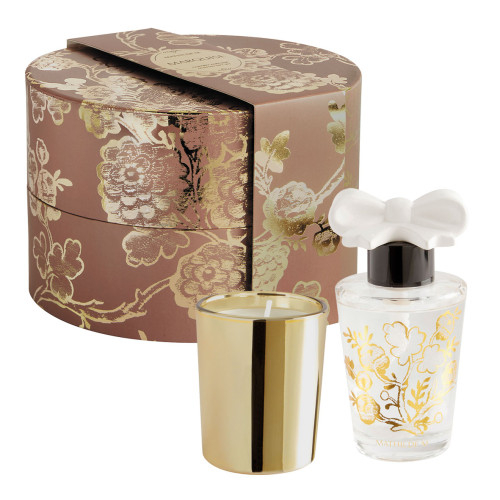 Bow fragrance diffuser and Trésor de Fleurs scented candle gift set - Marquise