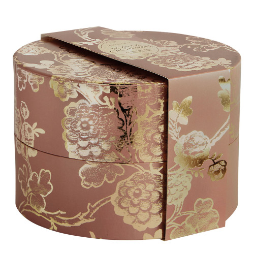 Coffret diffuseur de parfum Nœud et bougie parfumée Trésor de Fleurs - Bois de Cachemire