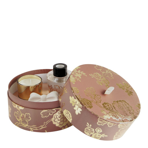 Cofanetto con diffusore di profumo con fiocco e candela profumata Trésor de Fleurs - Voile de Lin