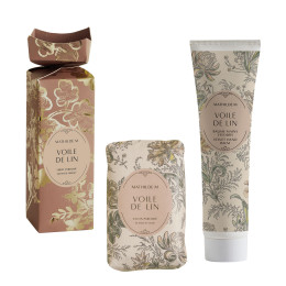 Cofanetto balsamo mani e sapone Trésor de Fleurs - Voile de Lin