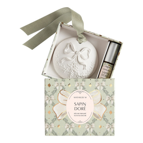 Décor parfumé et concentré de parfum Rubans de Fête - Sapin Doré