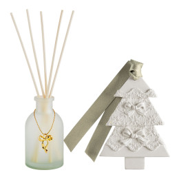 Coffret diffuseur de parfum Rubans de Fête - Sapin Doré