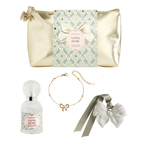 Pochette con profumo per ambienti, bracciale e decorazione profumata Rubans de Fête - Sapin Doré
