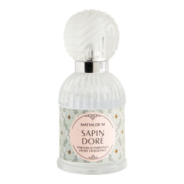 Pochette parfum d'ambiance, bracelet et décor parfumé Rubans de Fête - Sapin Doré