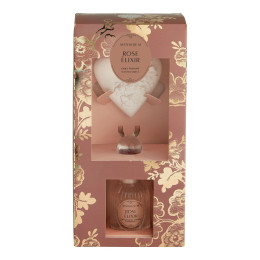 Coffret diffuseur de parfum et décor parfumé Trésor de Fleurs - Rose Élixir