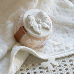 Boîte de feuilles de savon Petits Nœuds nude - Parfum Rose