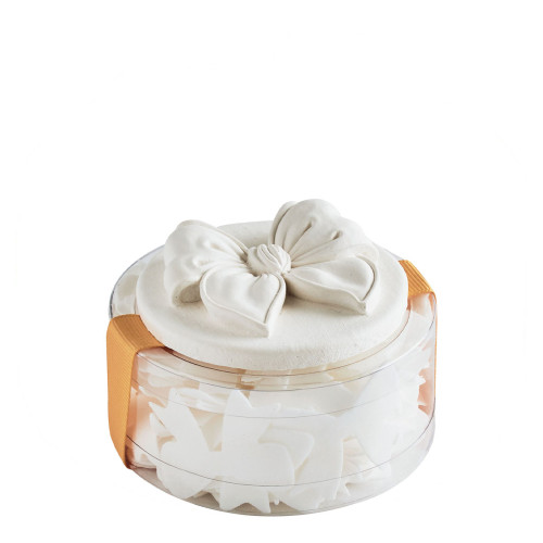 Boîte de feuilles de savon Petits Nœuds blancs - Parfum Rose
