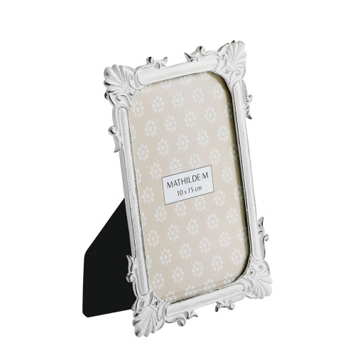Cadre photo rectangulaire Souvenir Précieux en métal blanchi