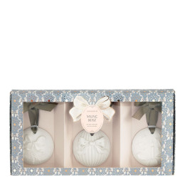 Coffret boules de Noël parfumées Rubans de Fête - Musc Irisé