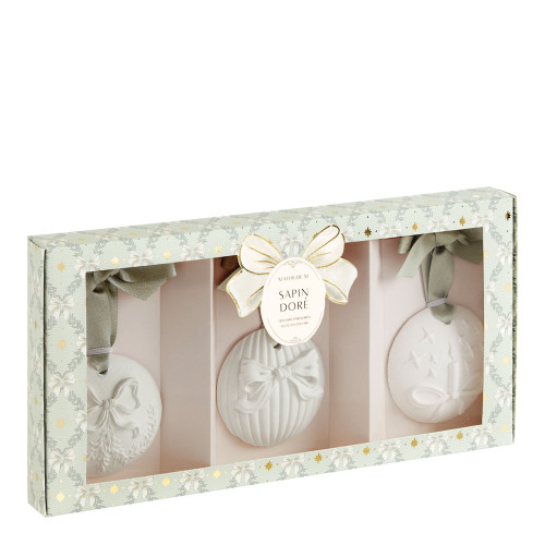 Rubans de Fête scented Christmas ornament gift set - Sapin Doré